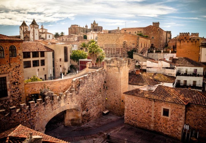 Visit of the Old Town of Caceres, declared a World Heritage site by UNESCO